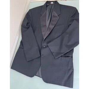 Dunhill Tuxedo Dinner Jacket Mens 42R 100% Worsted Wool Black 2 Button Ventless